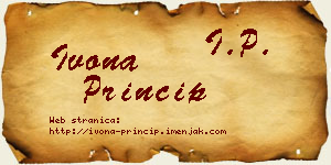 Ivona Princip vizit kartica